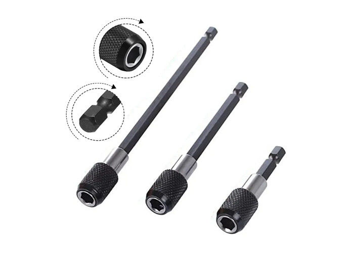 1/4 de polegada cabeça extensão Rod Batch Ferramenta de fenda magnética transferência rápida alavanca auto-bloqueio extensão Rod 150mm ferramentas manuais