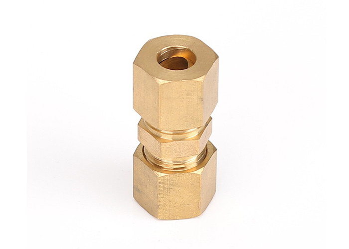 Conector reto de bronze do OD do acoplamento do encaixe de tubulação do tubo da compressão