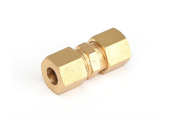 Conector reto de bronze do OD do acoplamento do encaixe de tubulação do tubo da compressão